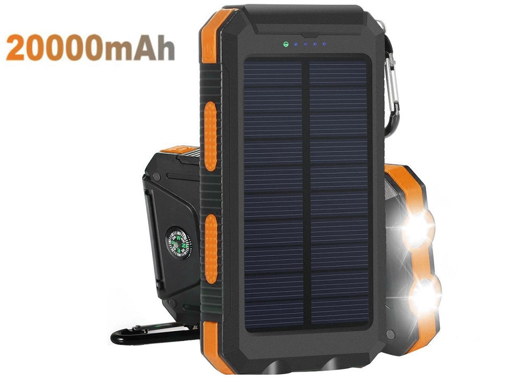 Solar charger being used on a hiking trip in New Zealand
