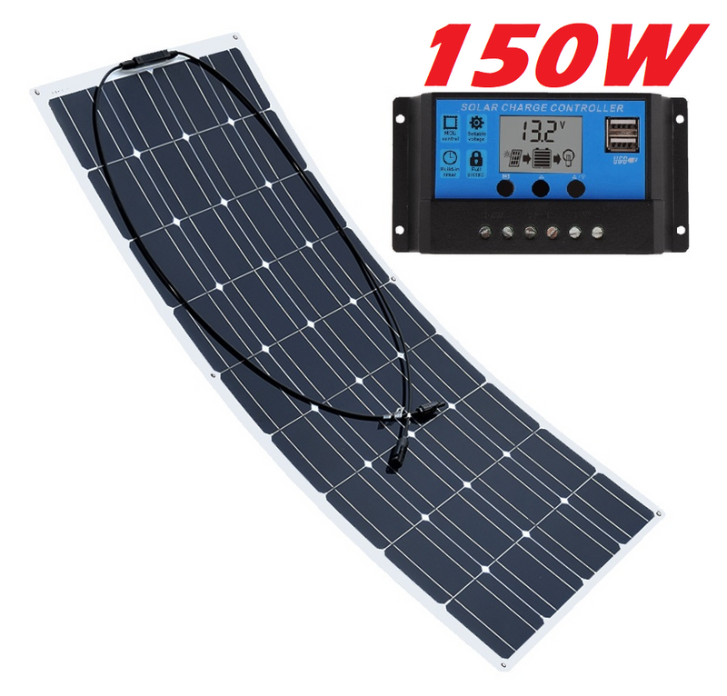 150W 18V Solar Panel Charger Monocrystalline Flexible