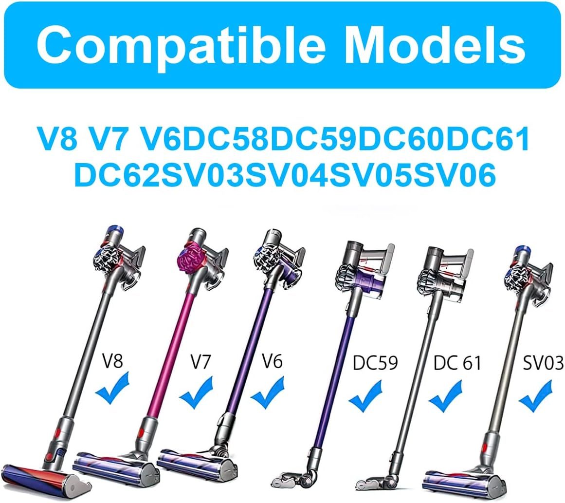 Charger for Dyson V6 V7 V8 cordless vacuum showing cable length