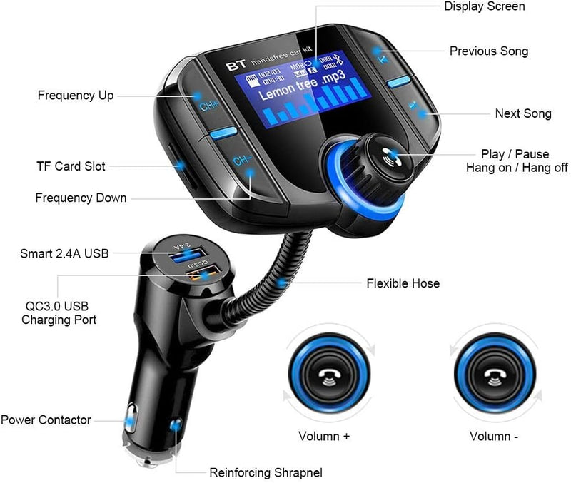 Bluetooth FM Transmitter for Car MP3 Player