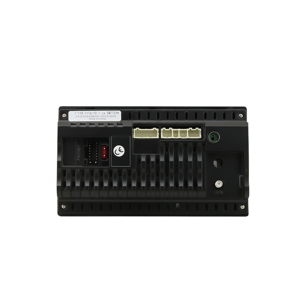 7inch car stereo installed in a vehicle dashboard