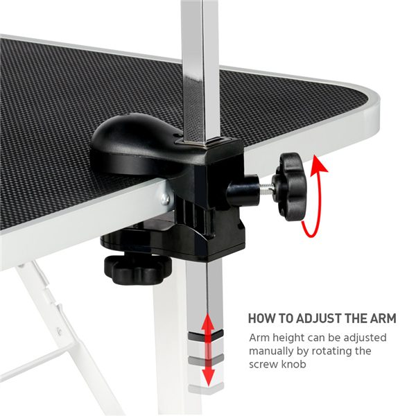 Durable dog grooming table designed for professional or home use