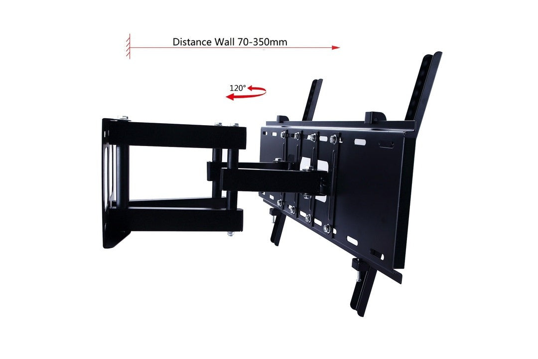 TV wall bracket swivel folded flat against wall in lounge