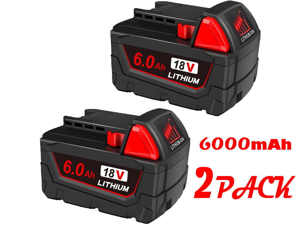 Milwaukee M18 18V 6.0Ah Battery Compatible Replacement
