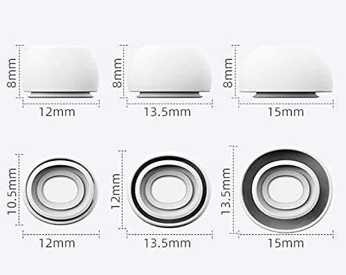 Top angle of white silicone ear tips compatible with AirPods Pro