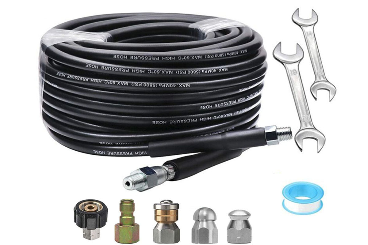 Pipe cleaning kit with wrench and waterproof tape