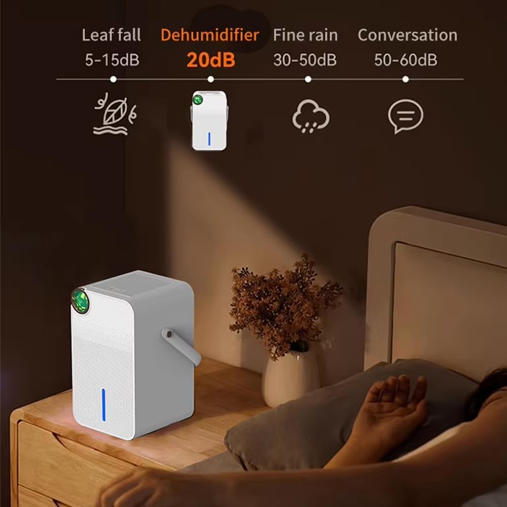 Dehumidifier dimensions shown with ruler for size reference