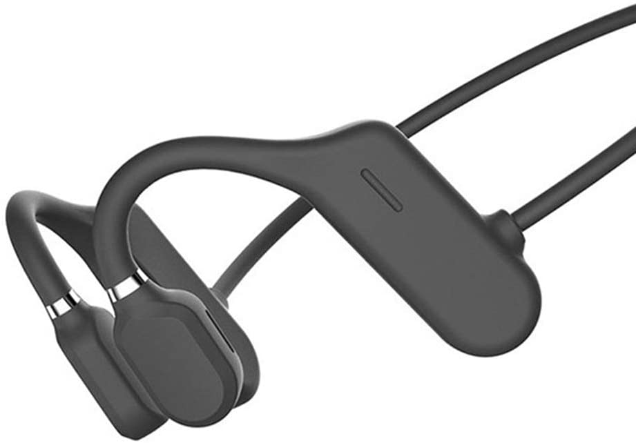 Bone conduction headphones folded compactly for easy storage
