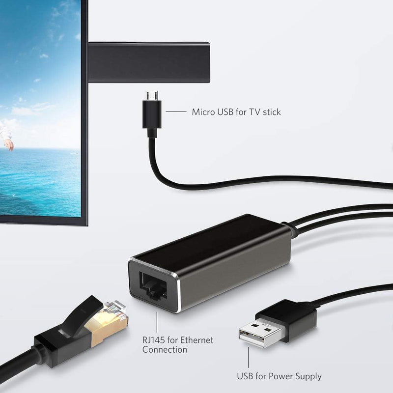 Micro USB to RJ45 Ethernet Adapter