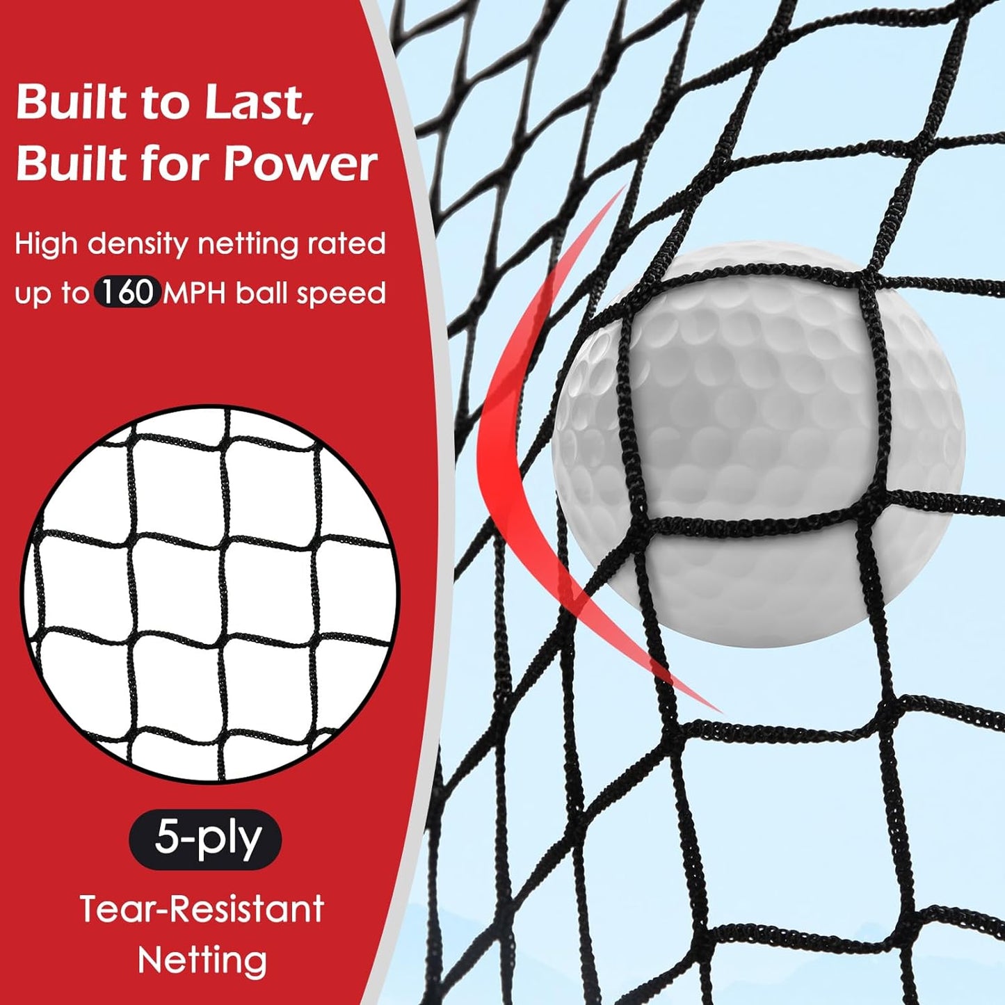 Golf practice net installed indoors in garage for swing practice
