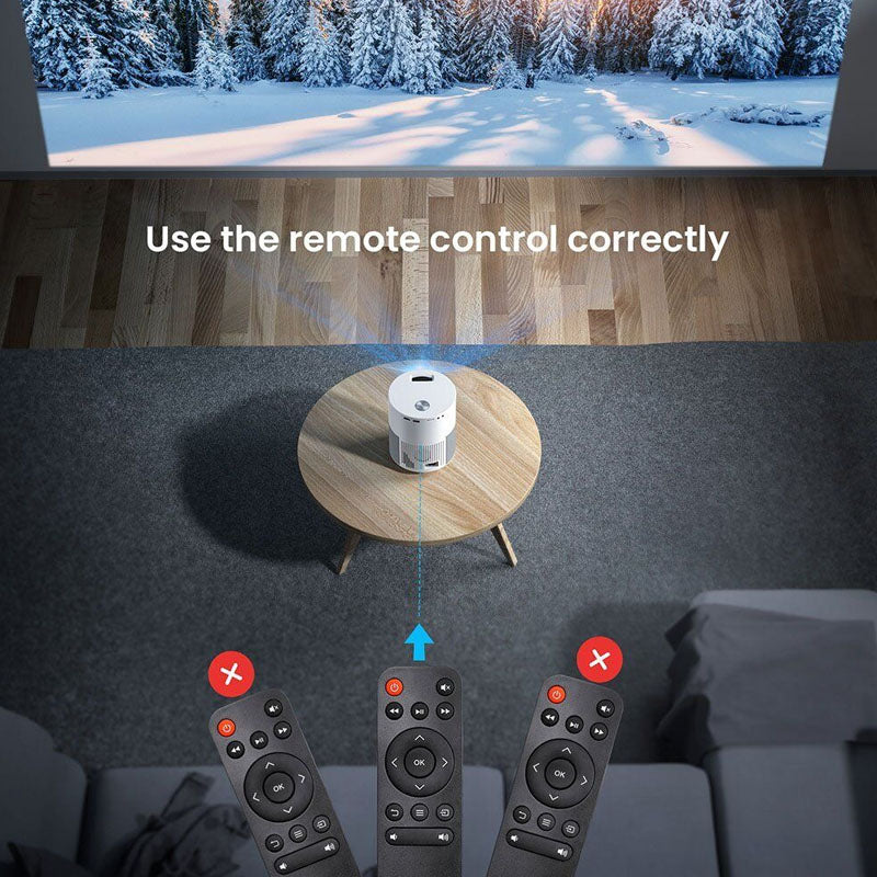 Mini LED projector remote control with simple button layout