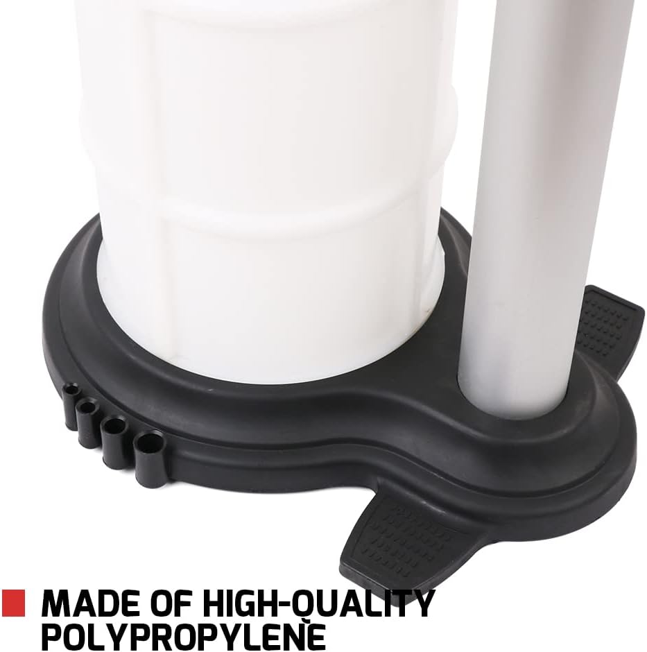 Top view of 9L manual waste oil extractor pump with handle
