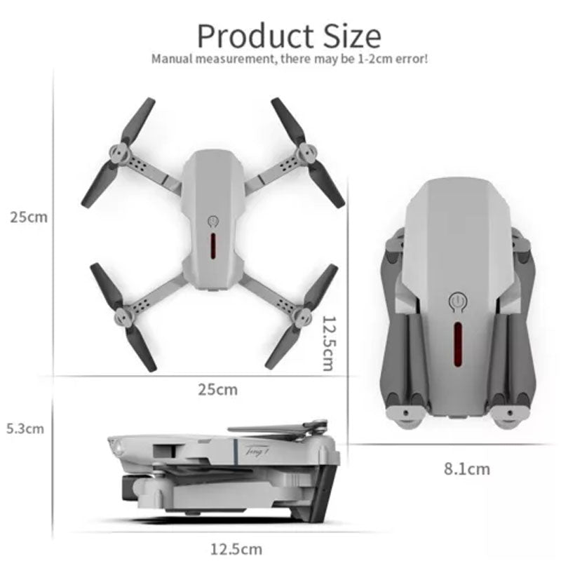 Carrying case with drone and accessories packed neatly