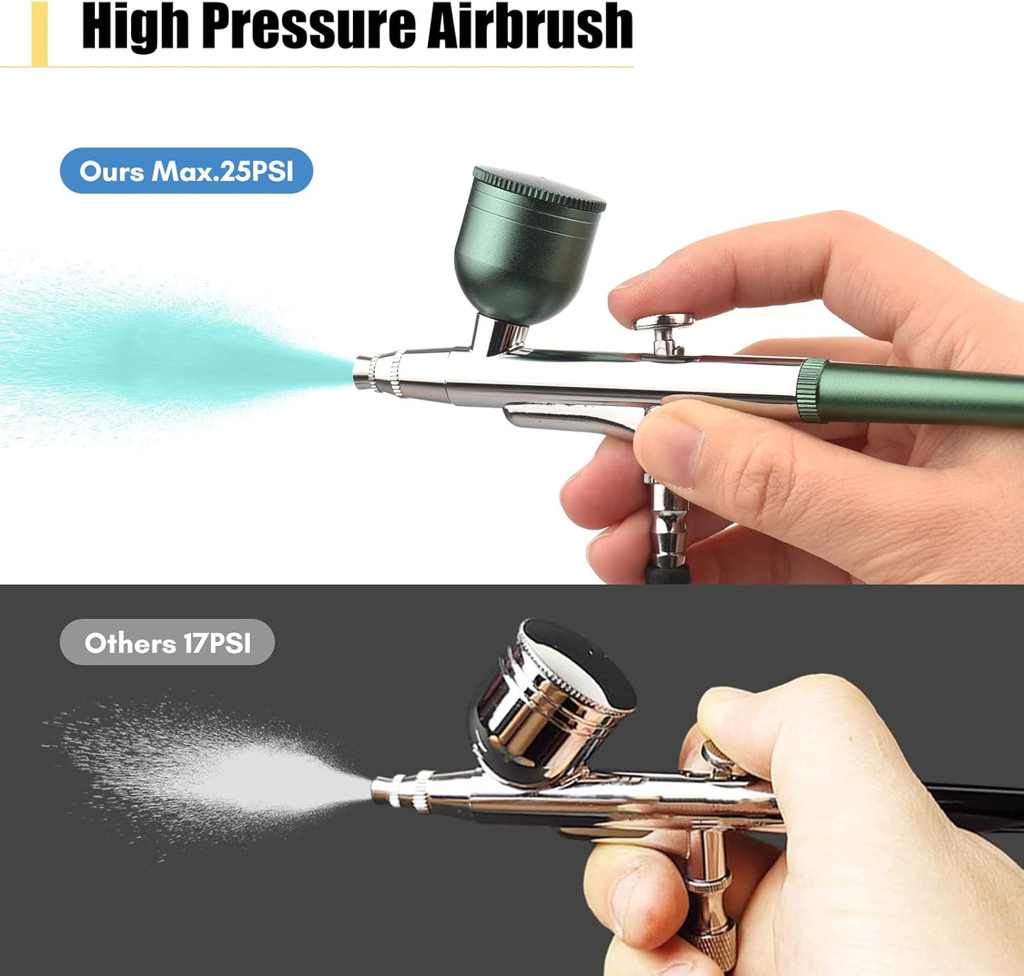 User manual and accessories included with air brush kit