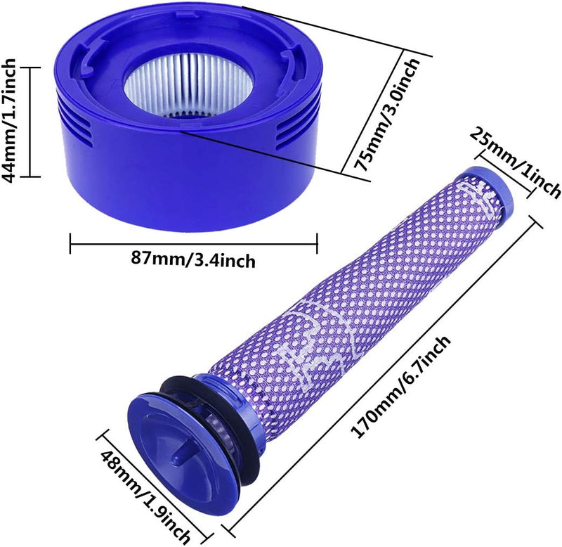 Dyson Vacuum Pre Post Filter Replacement Set V7 V8
