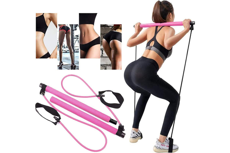 Portable Pilates Bar Kit with Resistance Band
