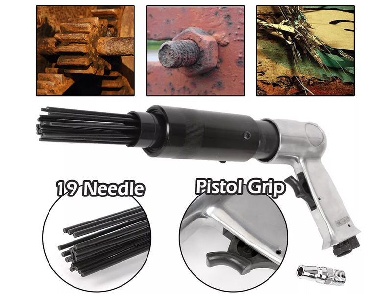 19 Pin Needle Scaler Pneumatic Air Gun Pistol Air Tool Rust Remover