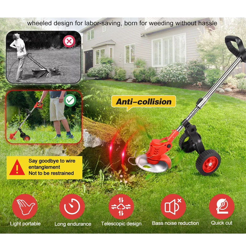 Lawn Mower Cordless Grass Cutter Trimmer