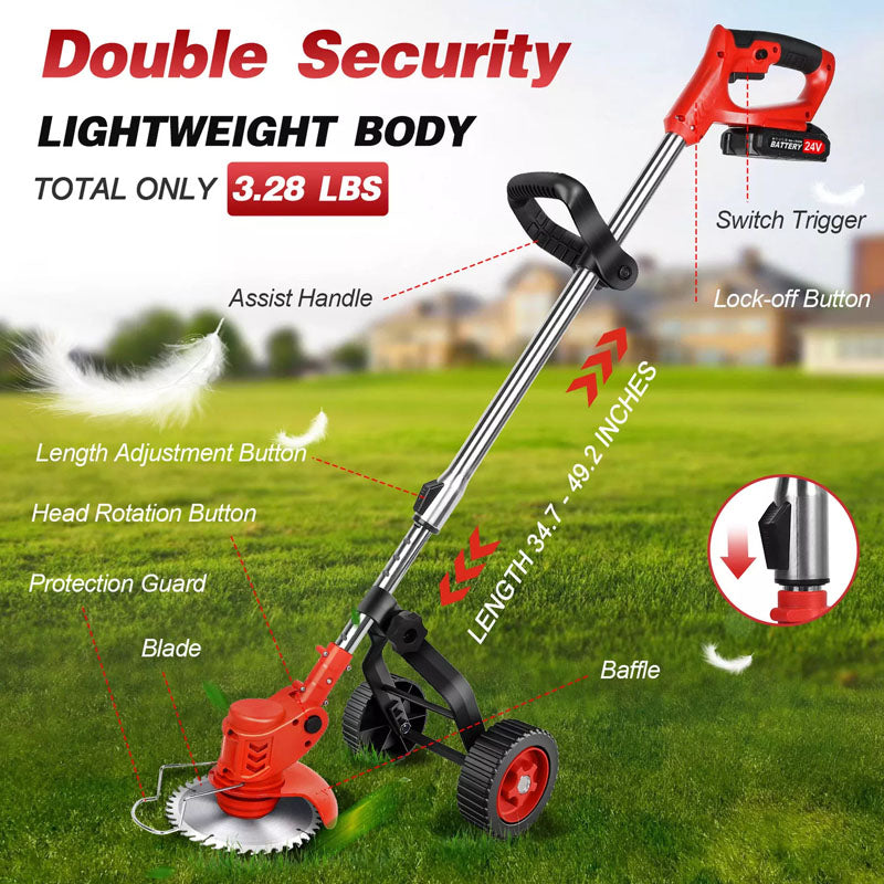 Lawn Mower Cordless Grass Cutter Trimmer