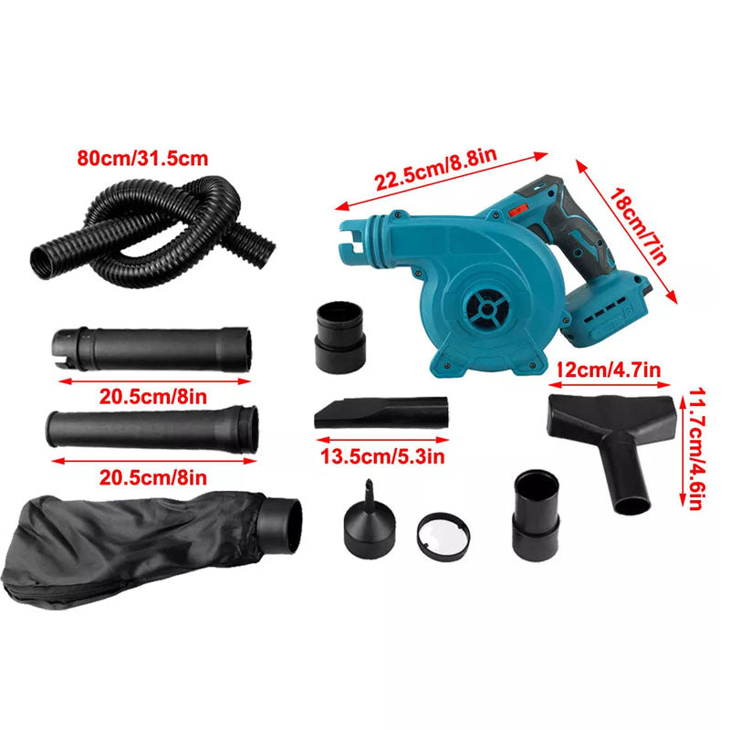 Leaf blower packed with all included accessories for NZ homes