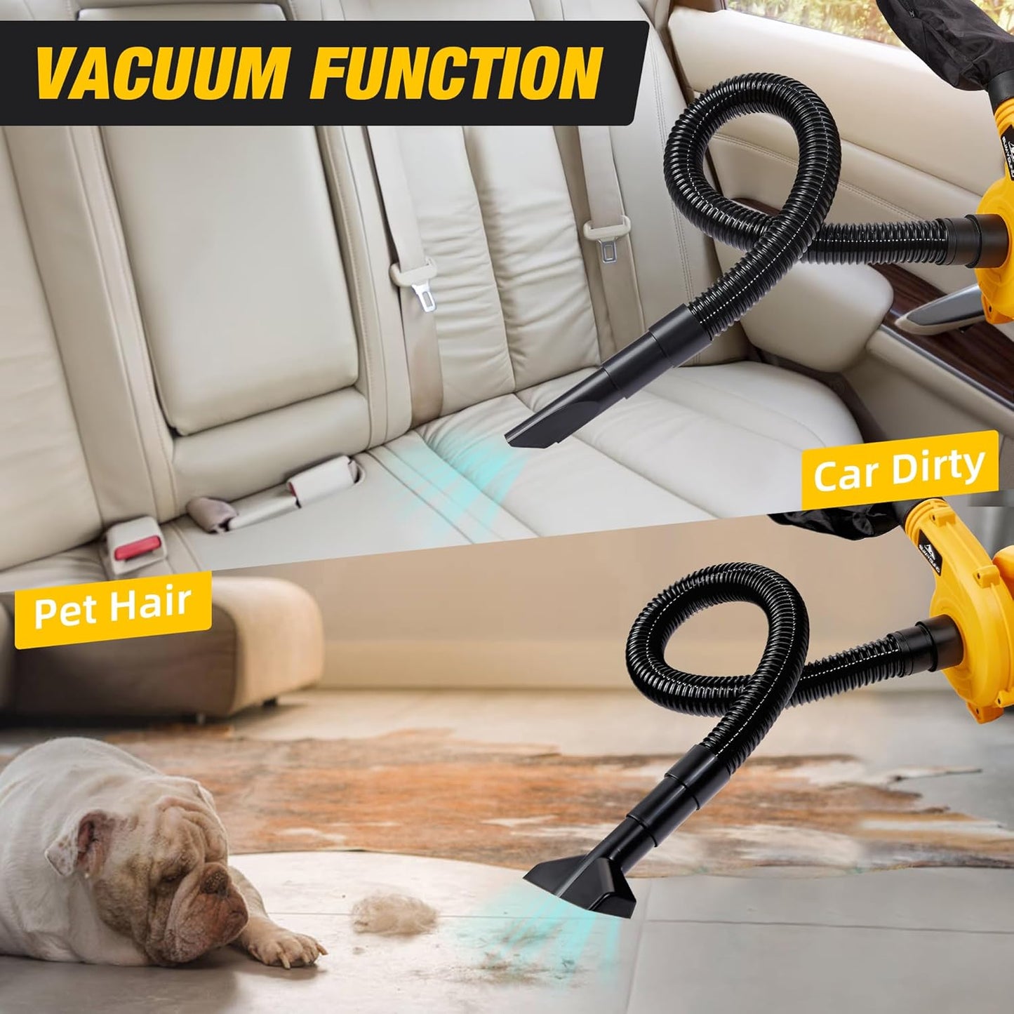 Leaf blower for Dewalt battery inflating air mattress nozzle