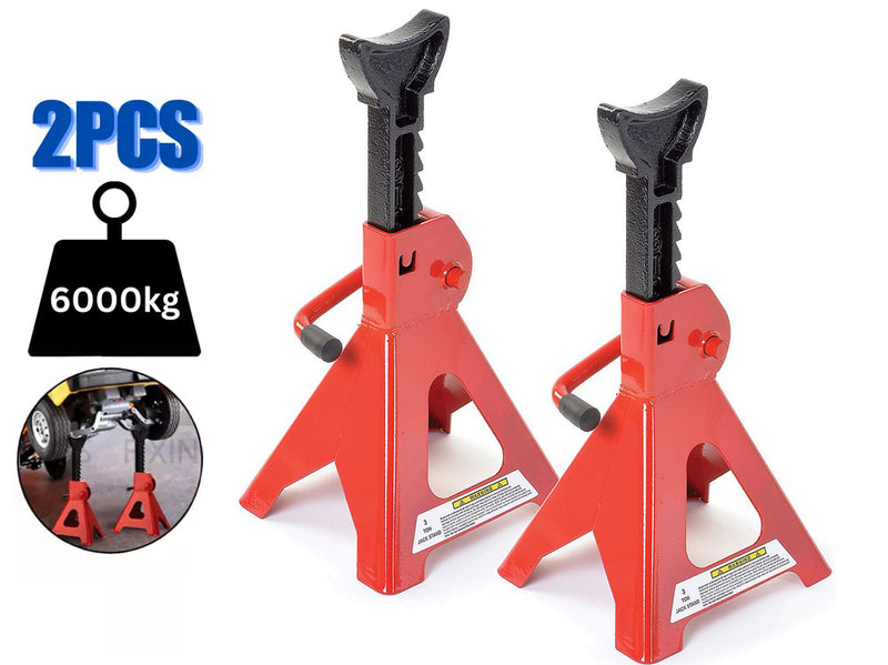HEAVY DUTY 6 TON AXLE STANDS A PAIR