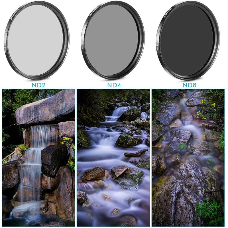 Filter Set 58mm UV, CPL, FLD, ND2, ND4, ND8