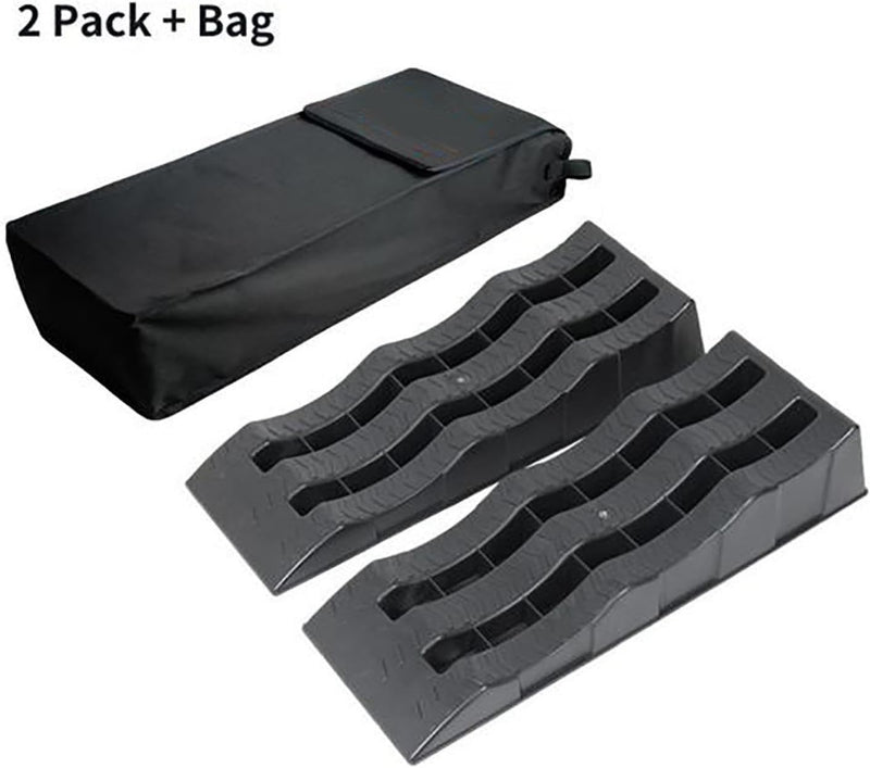 2Pcs RV Wheel Chocks Tire Anti Skid Pad With Oxford Bag For Leveling