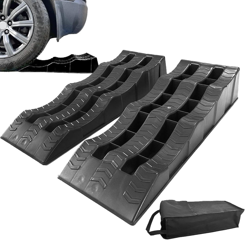 2Pcs RV Wheel Chocks Tire Anti Skid Pad With Oxford Bag For Leveling
