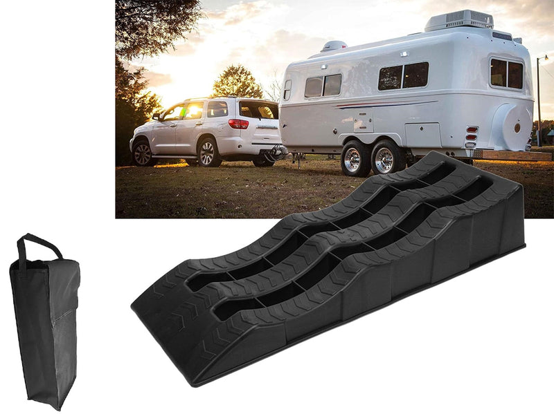 2Pcs RV Wheel Chocks Tire Anti Skid Pad With Oxford Bag For Leveling