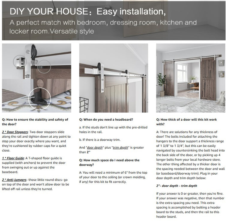 Barn door Hardware 3.6M Double Door