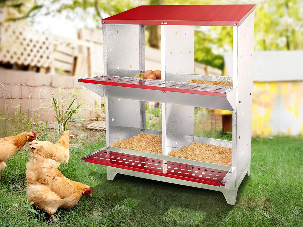 Chicken Nesting Box with gloves and user manual included