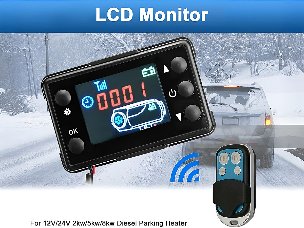 Diesel air warmer controller with manual fuel filling mode indicator