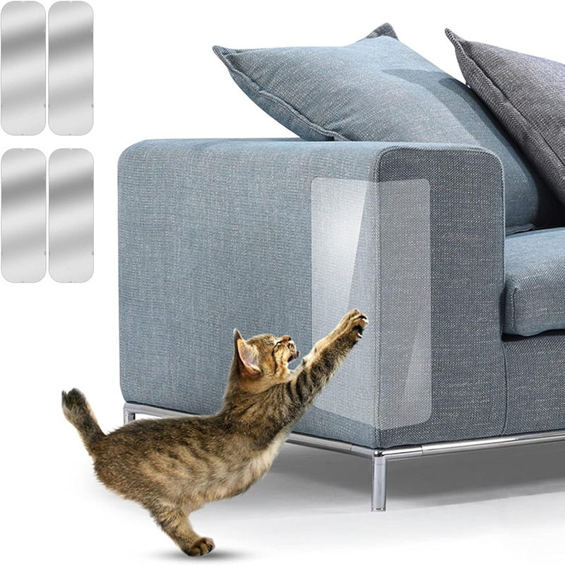 4PCS Pet Cat Anti Scratch Guard Mat Cat Scratching Post Furniture Sofa Protector