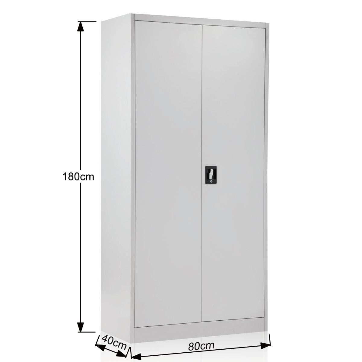 Office cabinet with 3-point locking system detail