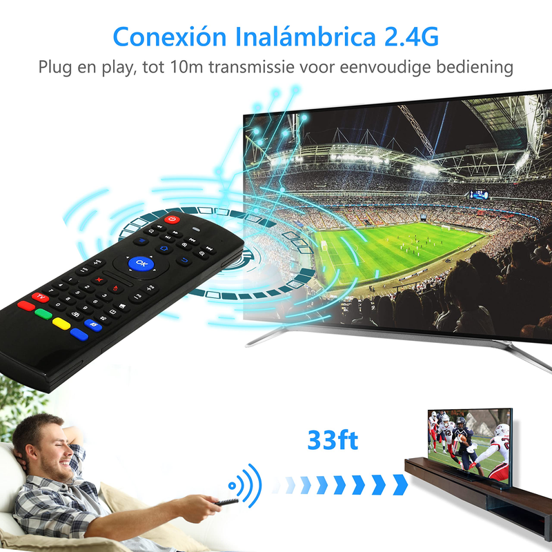 Wireless Air Mouse Remote with Keyboard