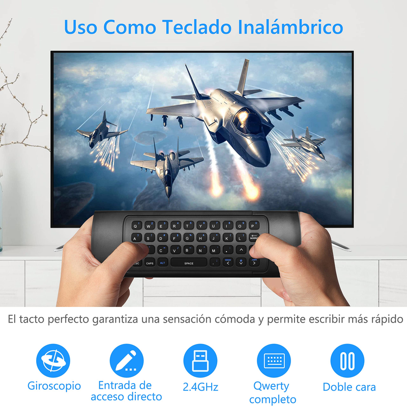 Wireless Air Mouse Remote with Keyboard