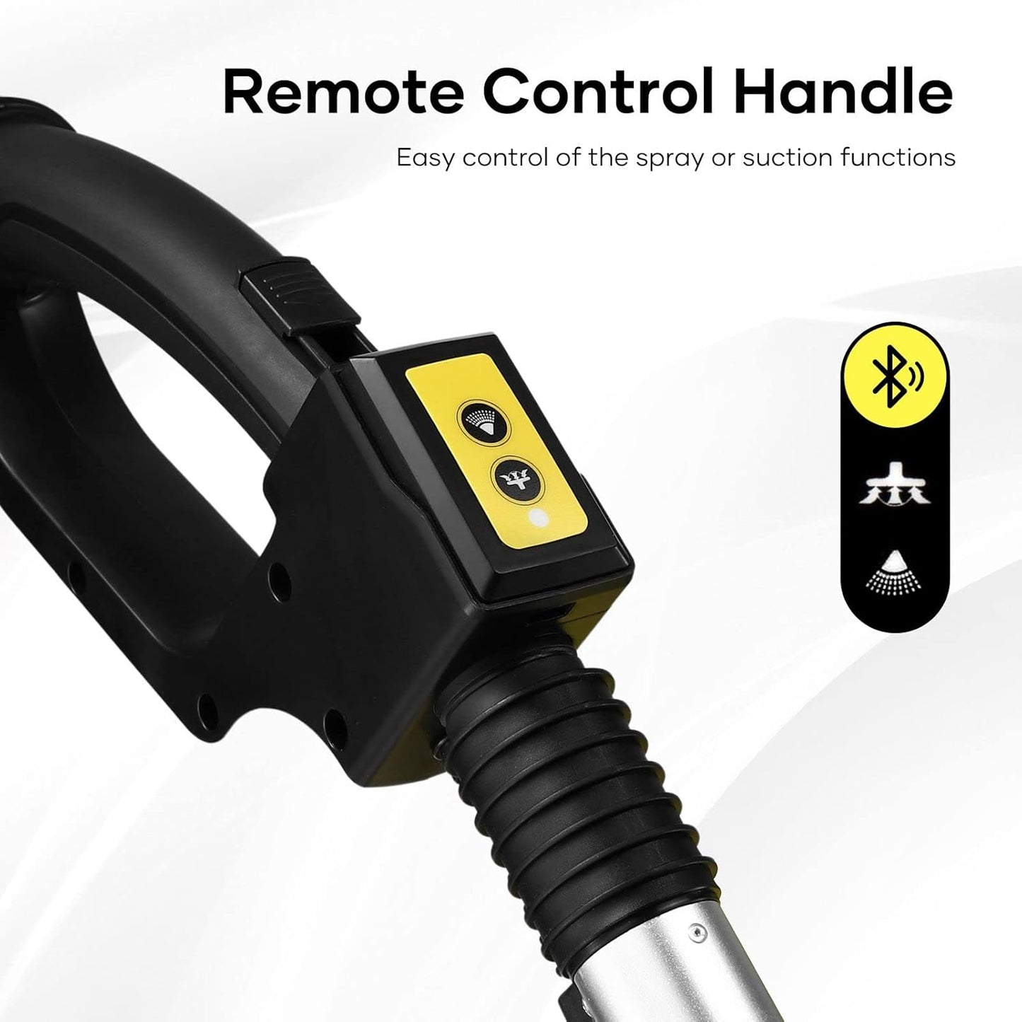 Automatic cable rewind feature on vacuum carpet cleaner machine