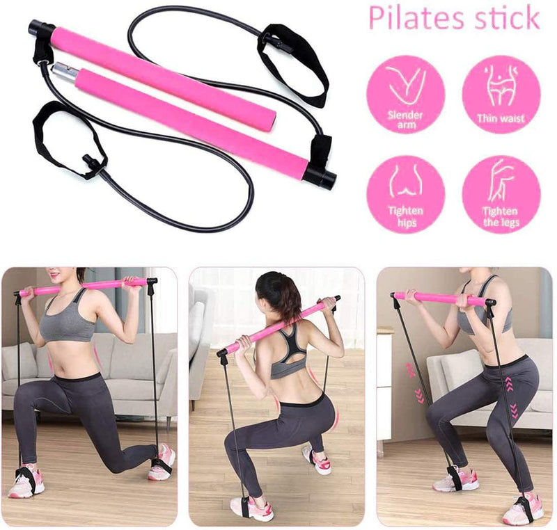 Portable Pilates Bar Kit with Resistance Band