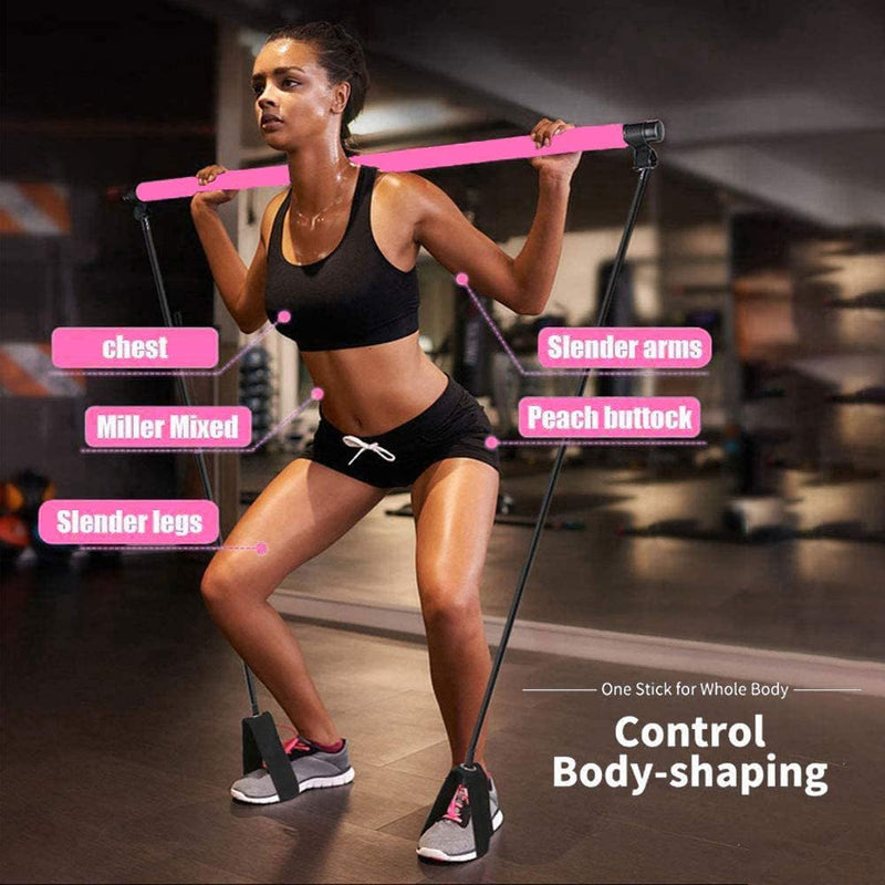 Portable Pilates Bar Kit with Resistance Band