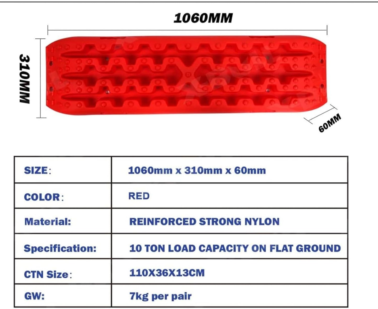 Recovery Track folded for easy storage and transport