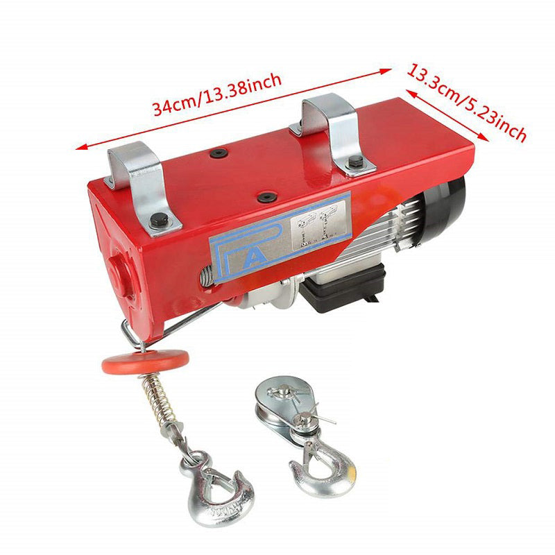 Electric hoist winch 300kg operating in a New Zealand workshop