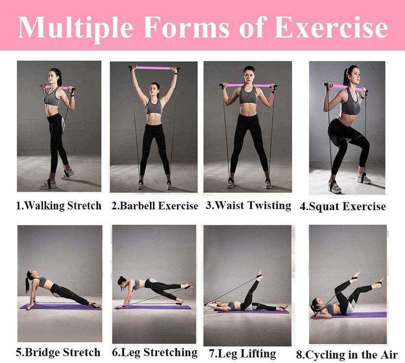 Portable Pilates Bar Kit with Resistance Band