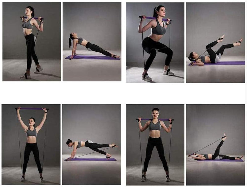 Portable Pilates Bar Kit with Resistance Band