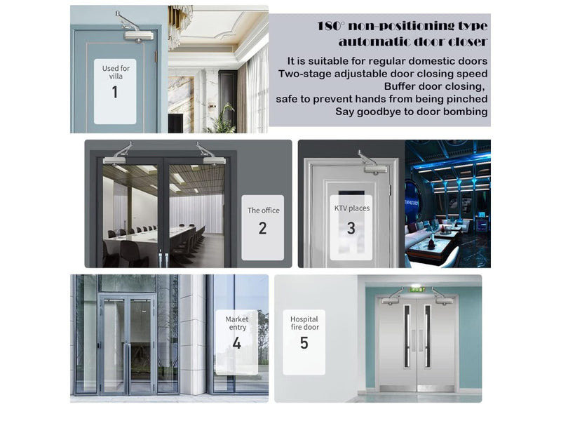 Automatic Door Closer Reversible