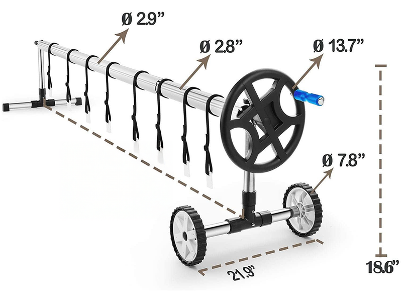Swimming Pool Cover reel for cover 21 Ft (6.4 M)
