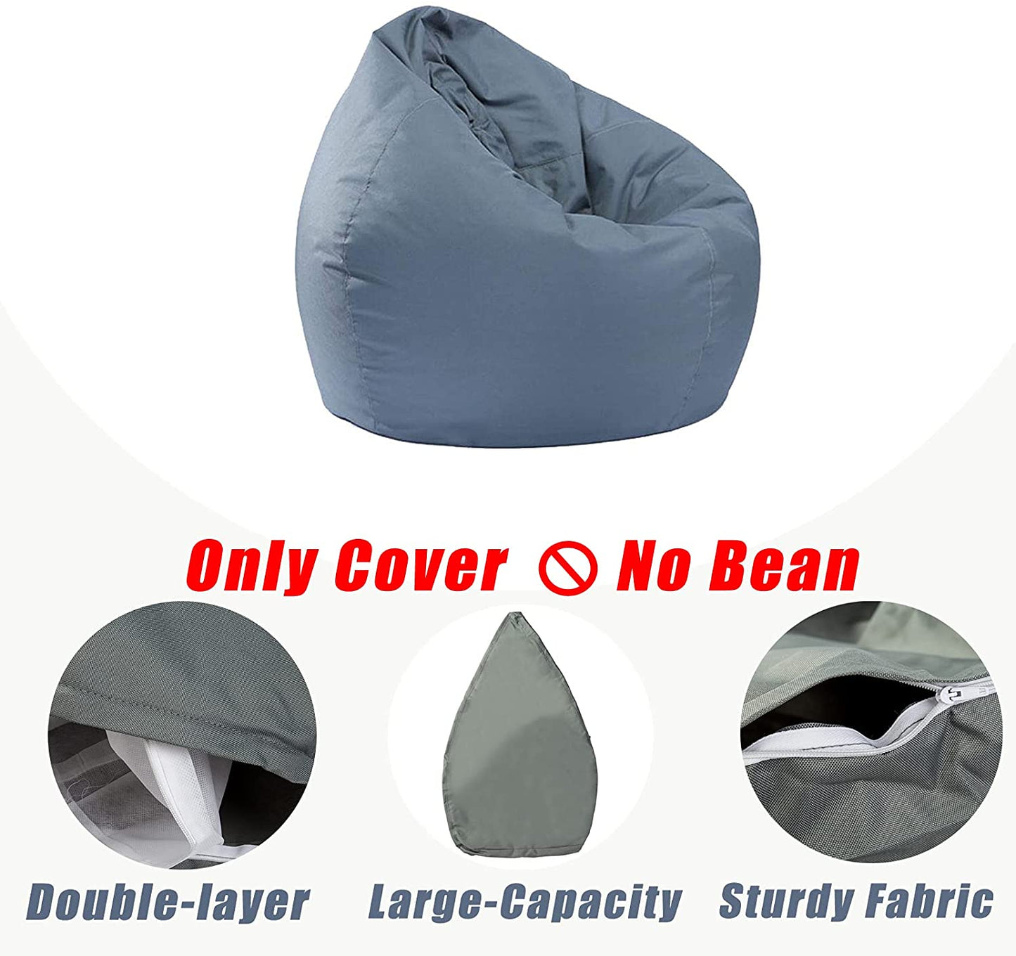 Bean bag cover placed in living room setting