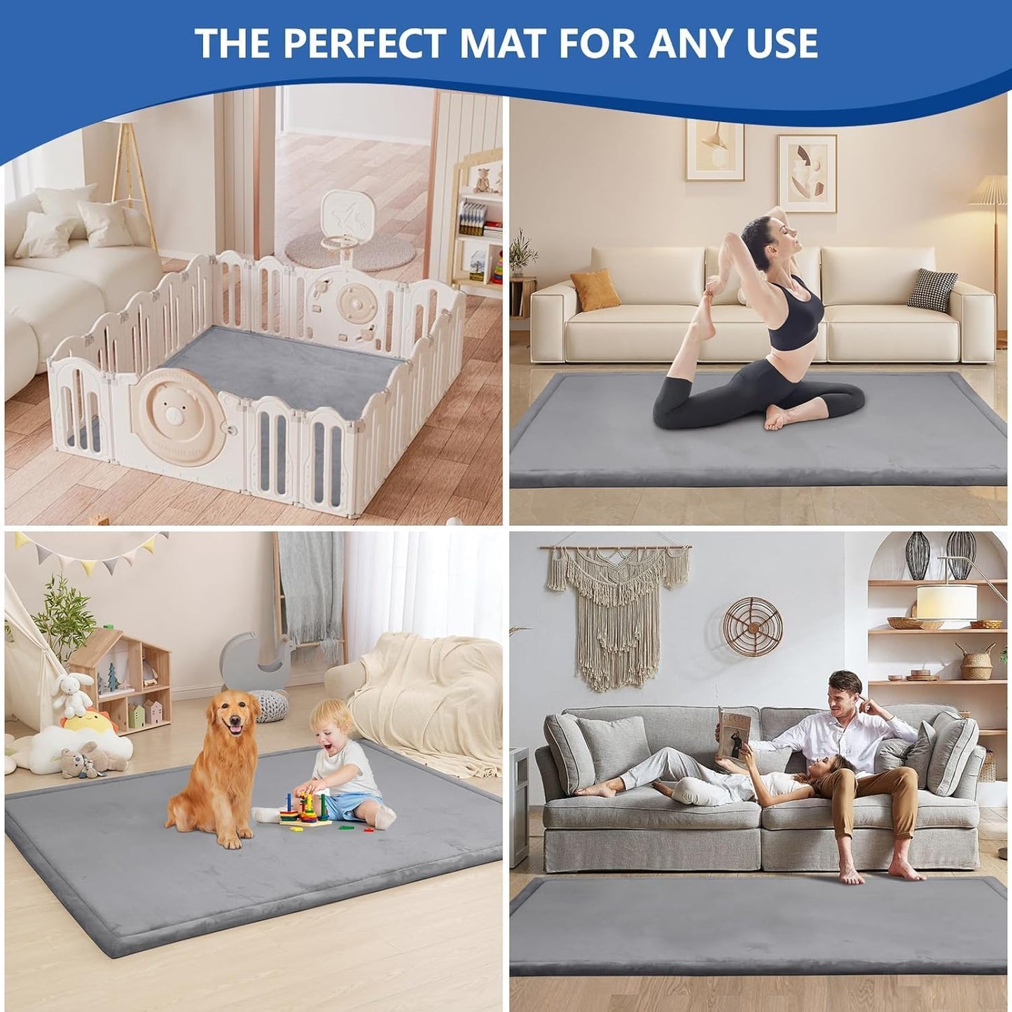 Soft play mat displayed with children playing safely indoors