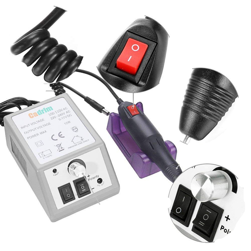 Electric nail care tool with ABS material casing in white
