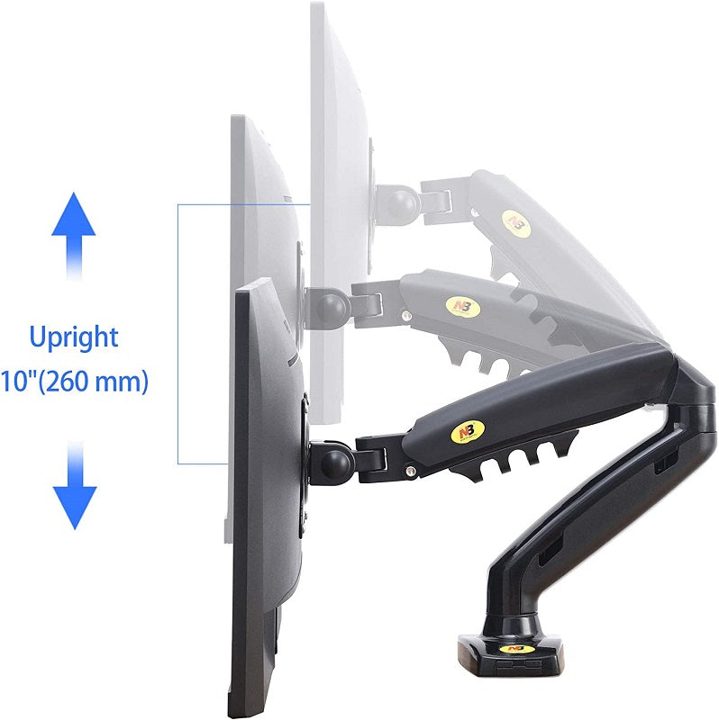 Dual arm monitor stand